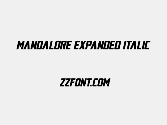 Mandalore Expanded Italic