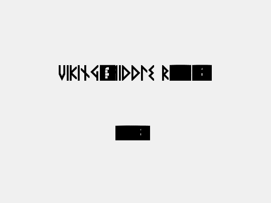 VIKING, MIDDLE Runes Bold