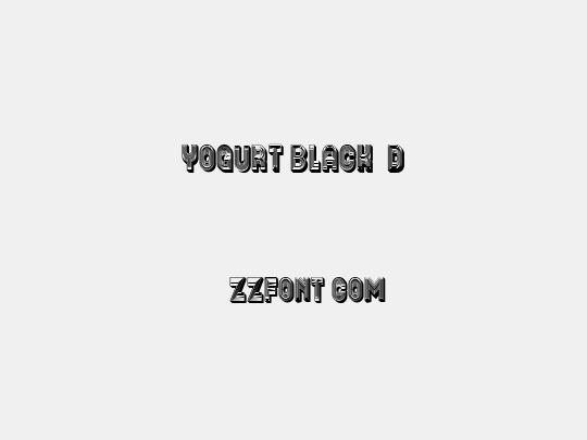 Yogurt Black 3D