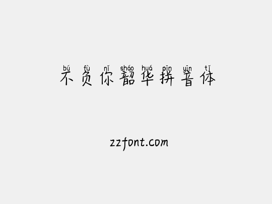 不负你韶华拼音体