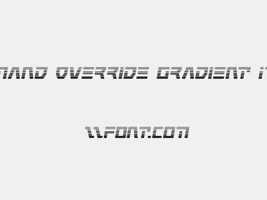 Command Override Gradient Italic