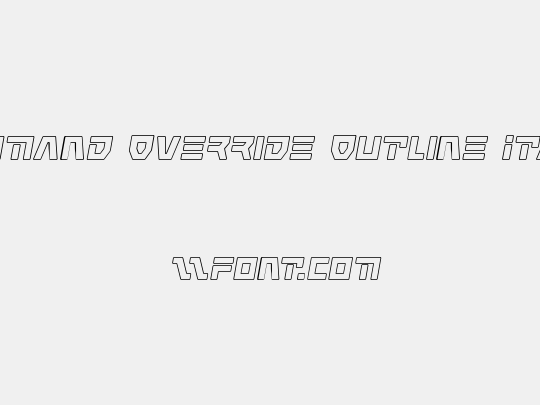 Command Override Outline Italic