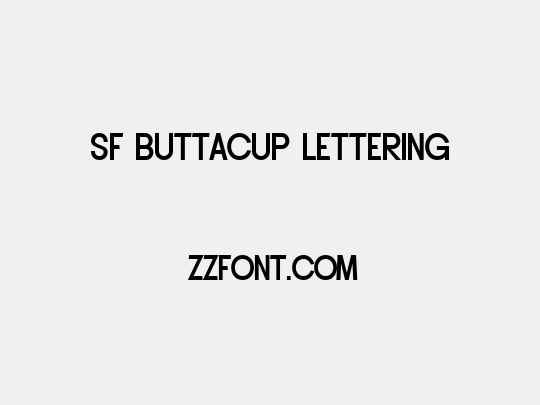 SF Buttacup Lettering