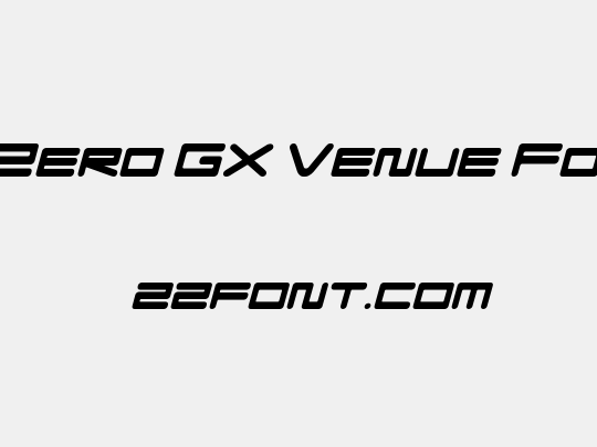 F-Zero GX Venue Font