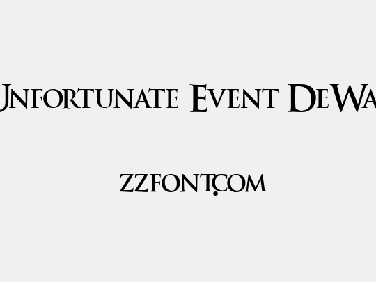 An Unfortunate Event DeWarped