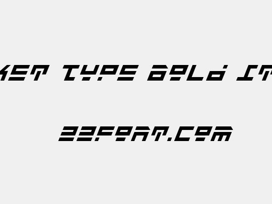 Rocket Type Bold Italic