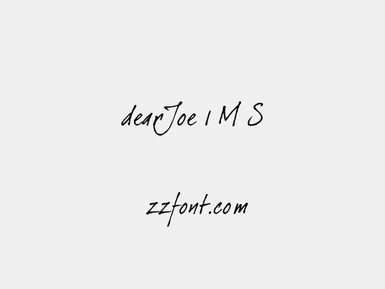 dearJoe 1 M&S
