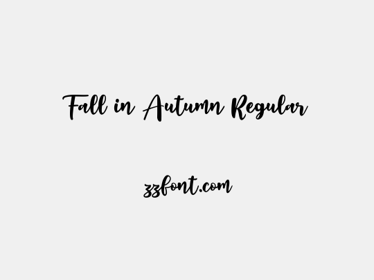 Fall in Autumn Regular