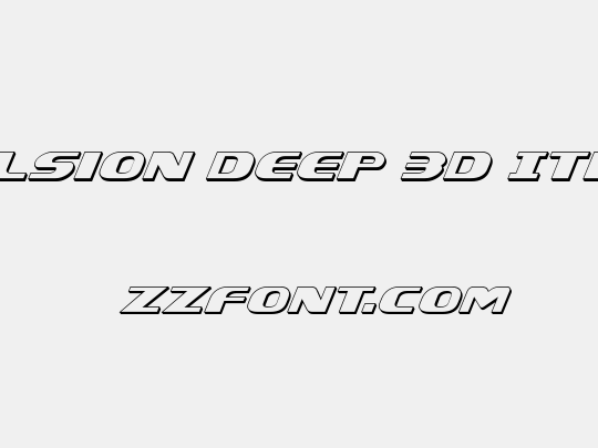 Xcelsion Deep 3D Italic