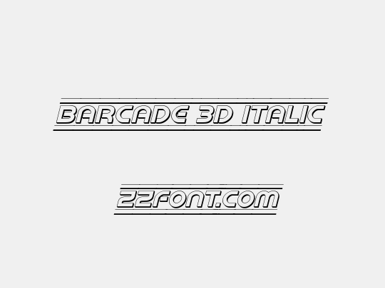 Barcade 3D Italic