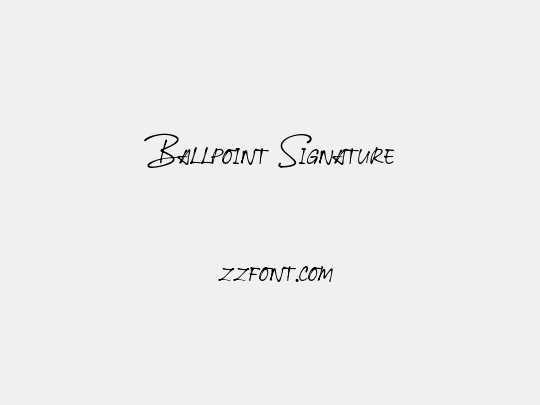 Ballpoint Signature