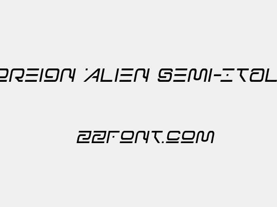Foreign Alien Semi-Italic
