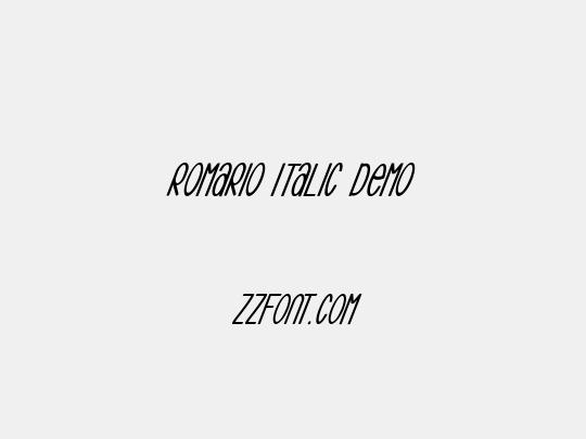 Romario Italic Demo