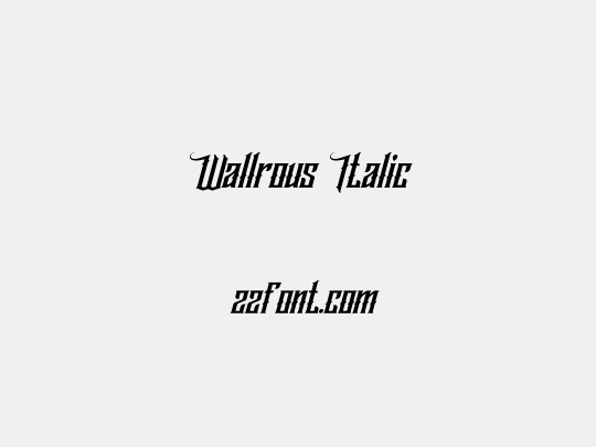 Wallrous Italic