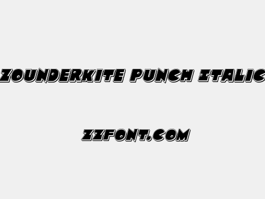 Zounderkite Punch Italic
