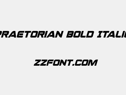 Praetorian Bold Italic