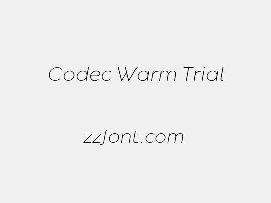 Codec Warm Trial