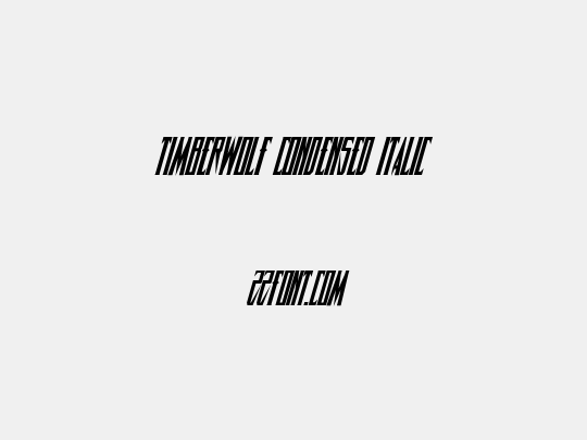 Timberwolf Condensed Italic