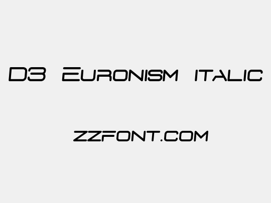 D3 Euronism italic