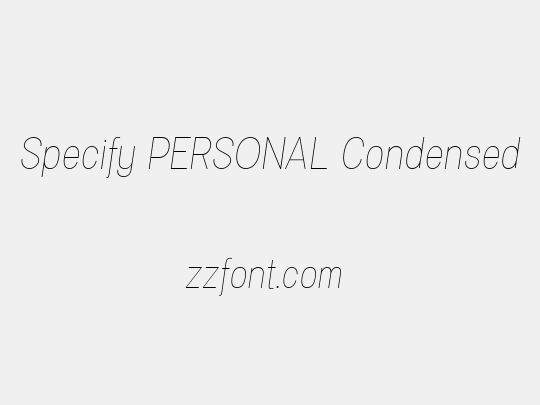 Specify PERSONAL Condensed