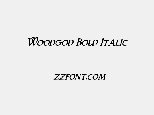 Woodgod Bold Italic
