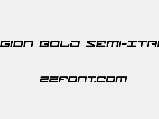 Legion Bold Semi-Italic