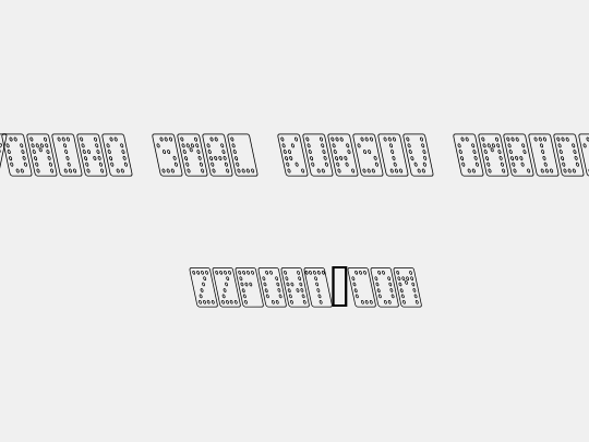 Domino smal kursiv omrids