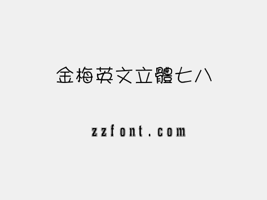金梅英文立體七八
