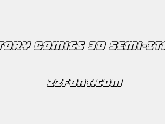 Victory Comics 3D Semi-Italic