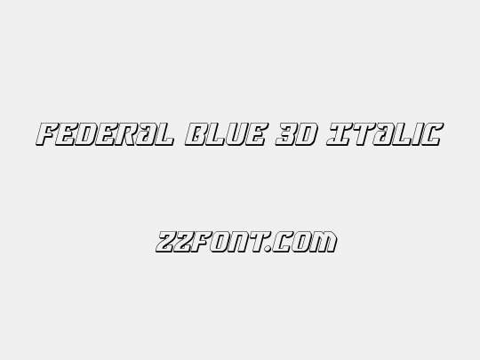 Federal Blue 3D Italic