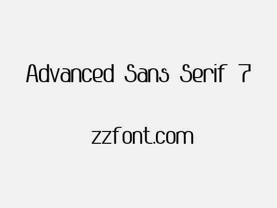Advanced Sans Serif 7