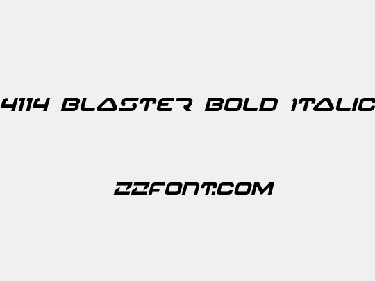 4114 Blaster Bold Italic