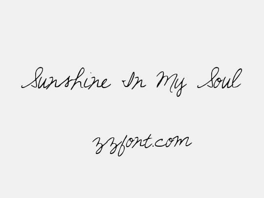 Sunshine In My Soul