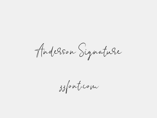Anderson Signature
