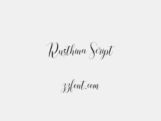 Rusthina Script