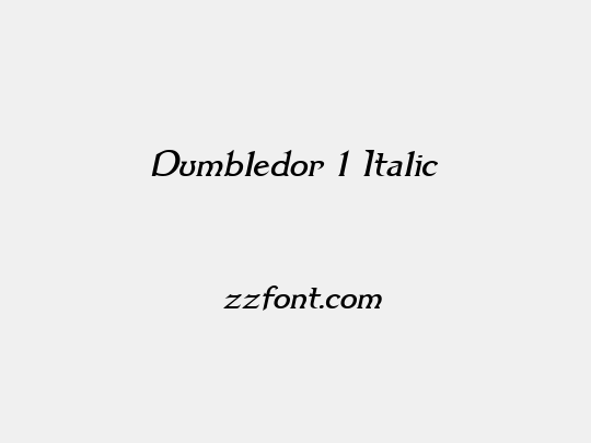 Dumbledor 1 Italic