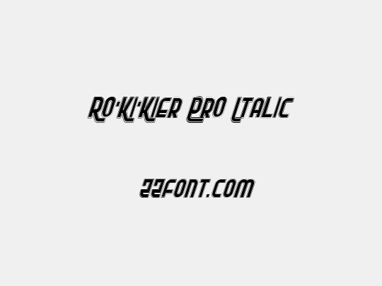 Ro'Ki'Kier Pro Italic