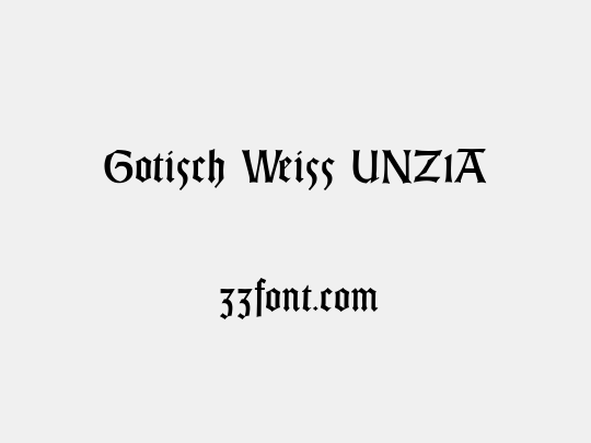Gotisch Weiss UNZ1A