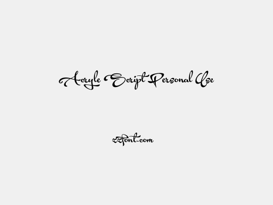 Acryle Script Personal Use