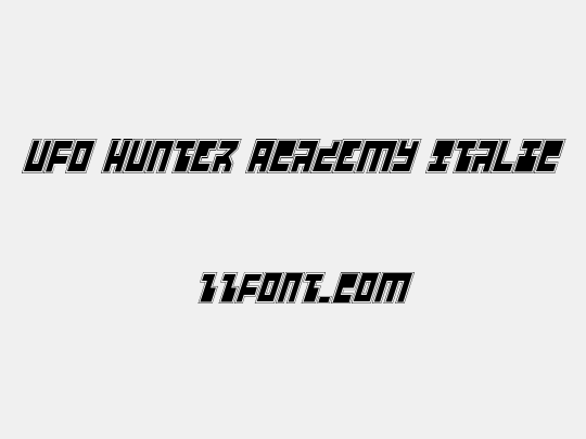 UFO Hunter Academy Italic