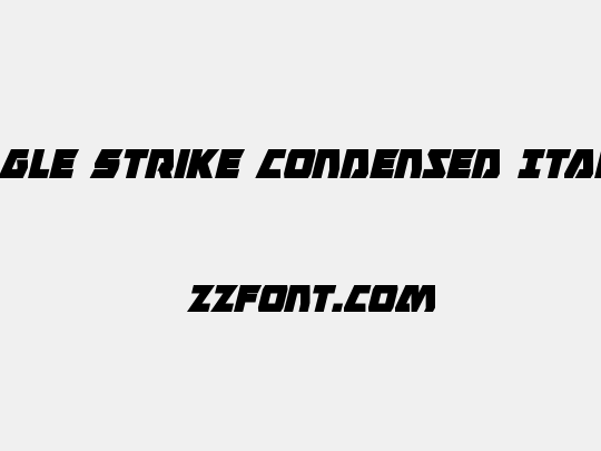 Eagle Strike Condensed Italic