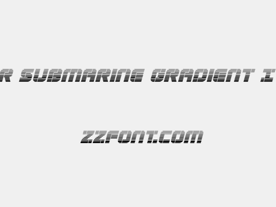 Super Submarine Gradient Italic