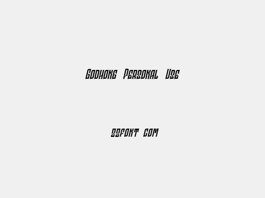 Godhong Personal Use