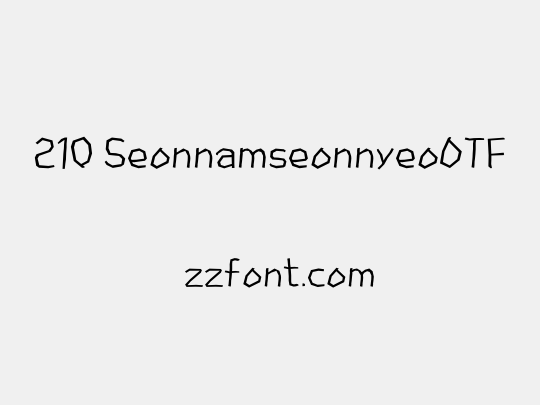 210 SeonnamseonnyeoOTF