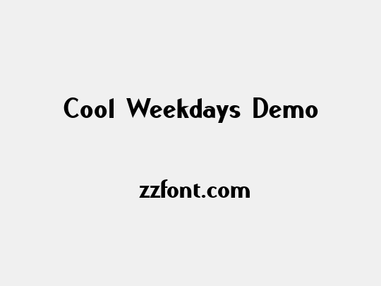 Cool Weekdays Demo