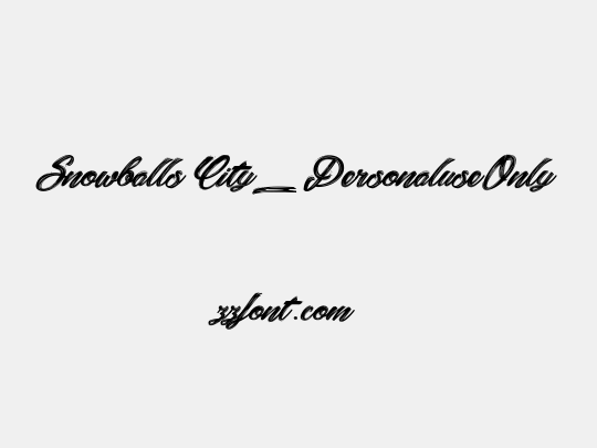 Snowballs City_PersonaluseOnly