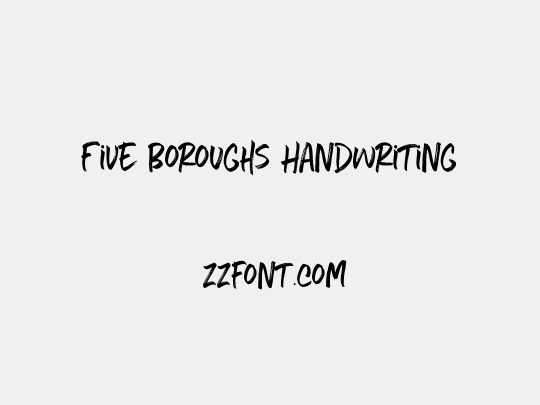 Five Boroughs Handwriting