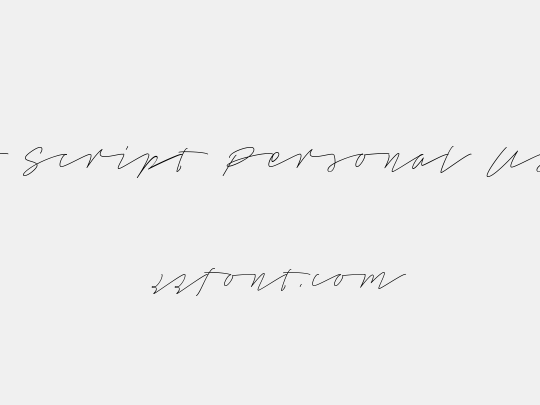 Tamoro Script Personal Use Only