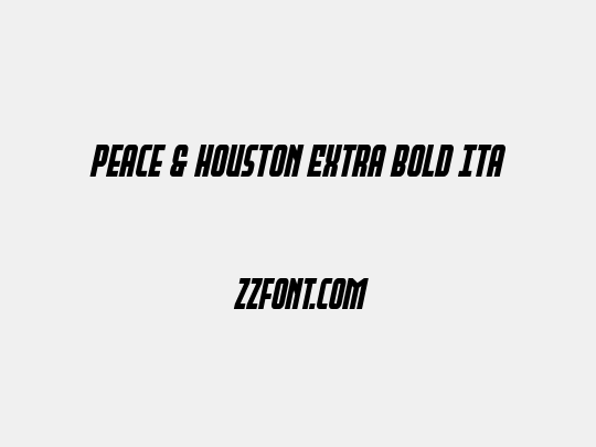 Peace & Houston Extra Bold Ita
