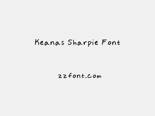 Keanas Sharpie Font